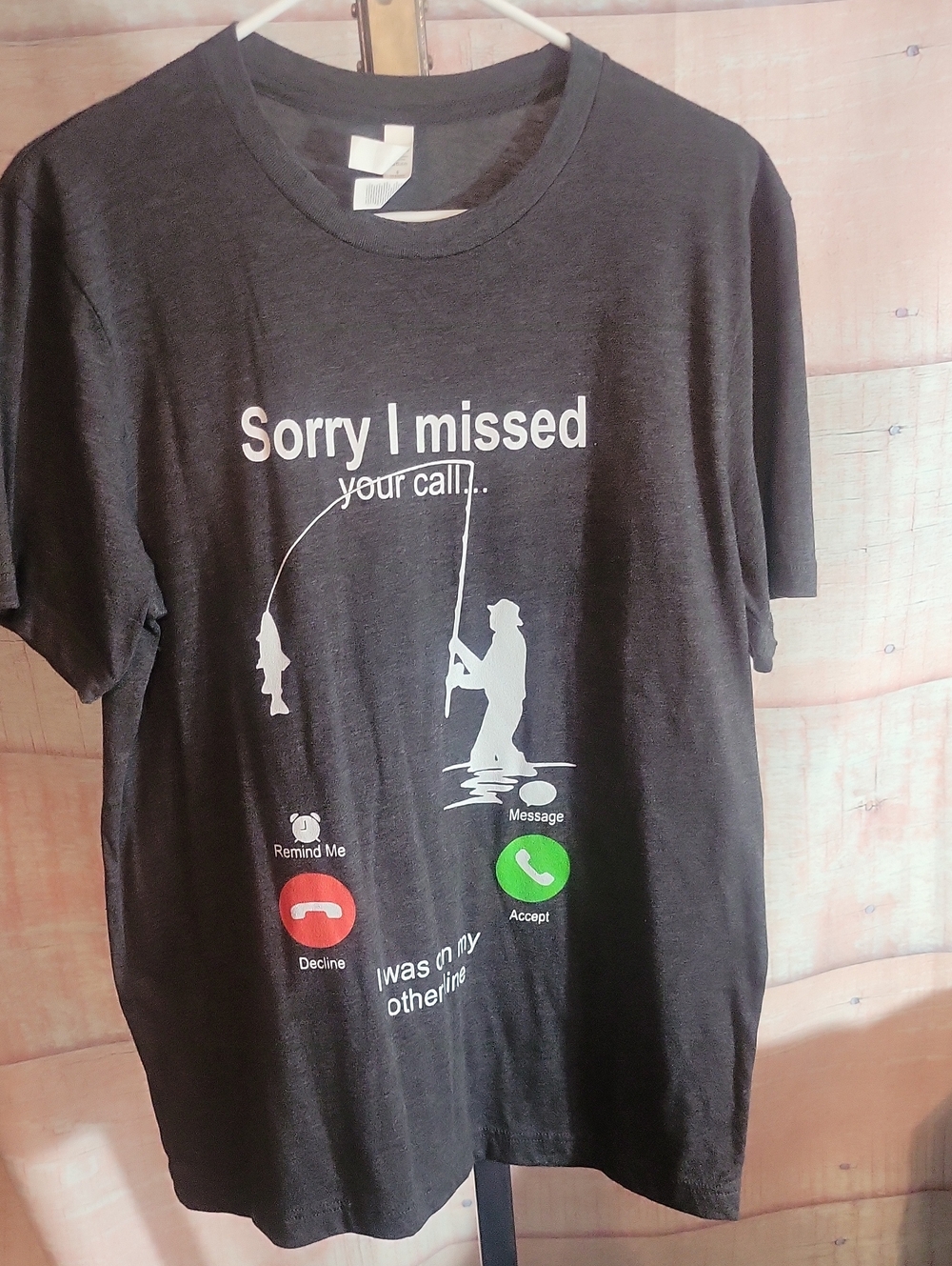Dark Gray Fishing Graphic Design Tshirt